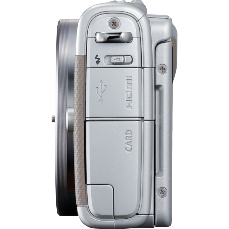 Canon EOS M100 Gehäuse – Grau Produkt Ansicht von links