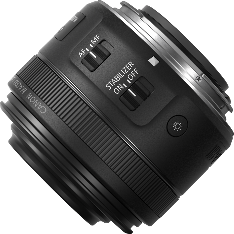 Canon EF-S 35mm f/2.8 Macro IS STM Objektiv Produkt Ansicht von rechts