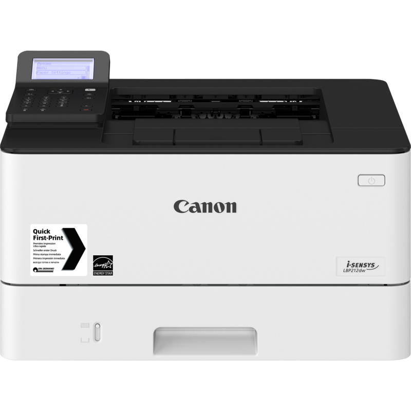 Canon i-SENSYS LBP212dw Schwarzweiß-Laserdrucker – Grau Produkt Vorderansicht von oben