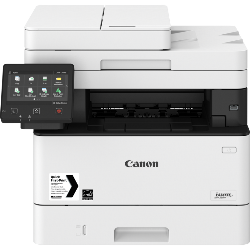 Canon i-SENSYS MF426dw Schwarzweiß-Laser-Multifunktionssystem – Grau Produkt Vorderansicht