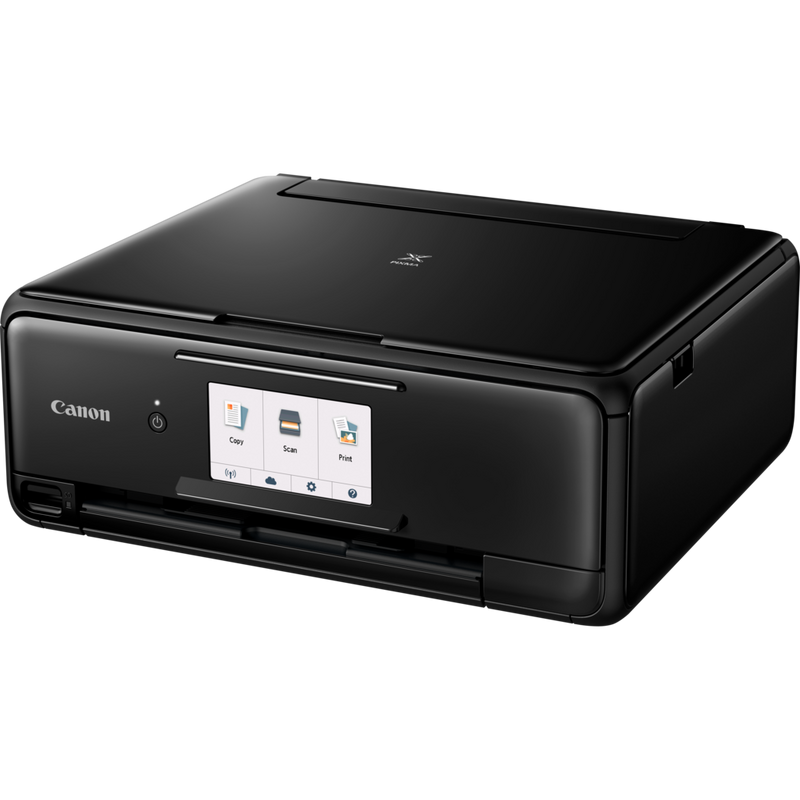 Canon PIXMA TS8150 – Schwarz Produkt Schrägansicht von vorne