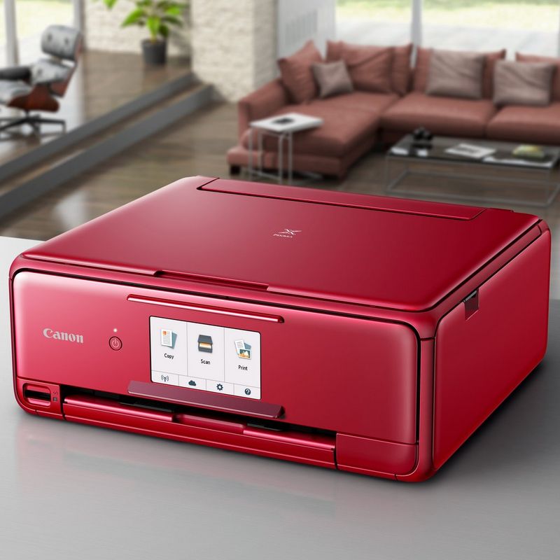 Canon PIXMA TS8152 – Rot Auf einem Tisch
