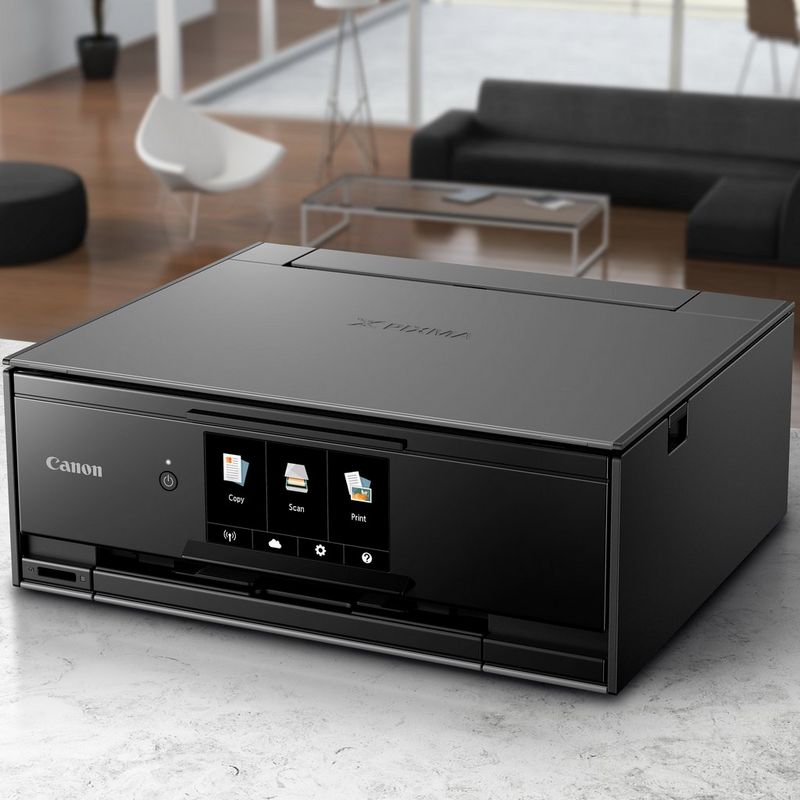 Canon PIXMA TS9150 – Dunkelgrau Auf einem Tisch