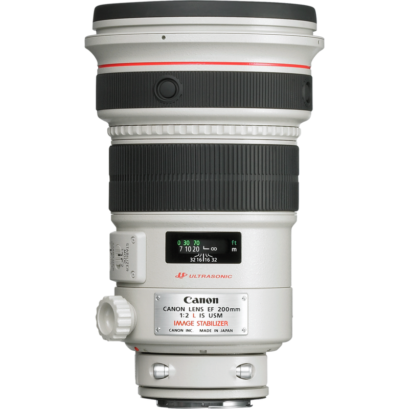 Canon EF 200mm f/2L IS USM Objektiv Produkt Vorderansicht