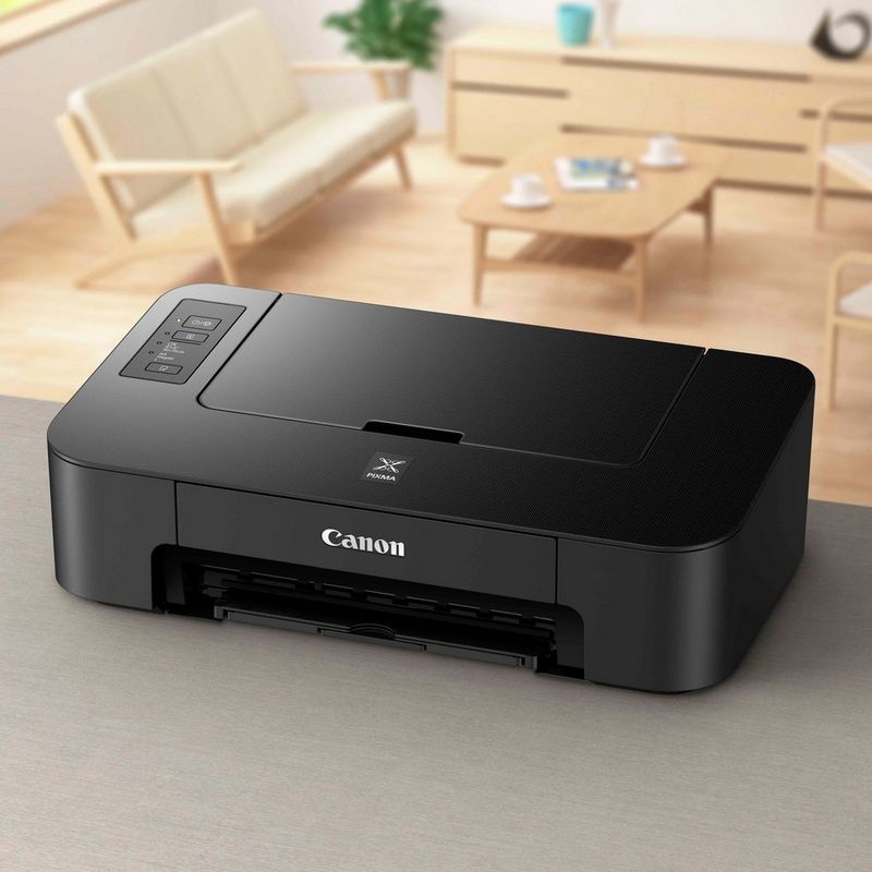 Canon PIXMA TS205 Drucker Auf einem Tisch in einem Flur