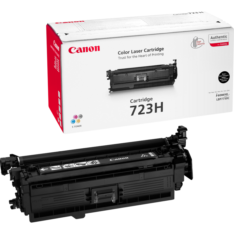 Canon 723H High Capacity Toner-Cartridge Produkt Verpackung und Patrone