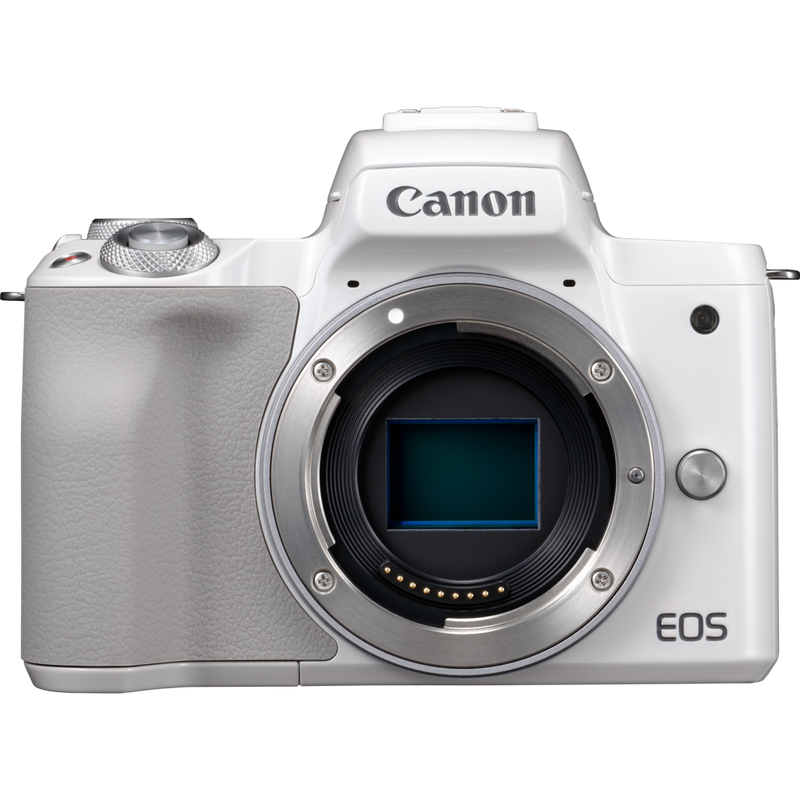 Canon EOS M50 Gehäuse – Weiß Produkt Vorderansicht