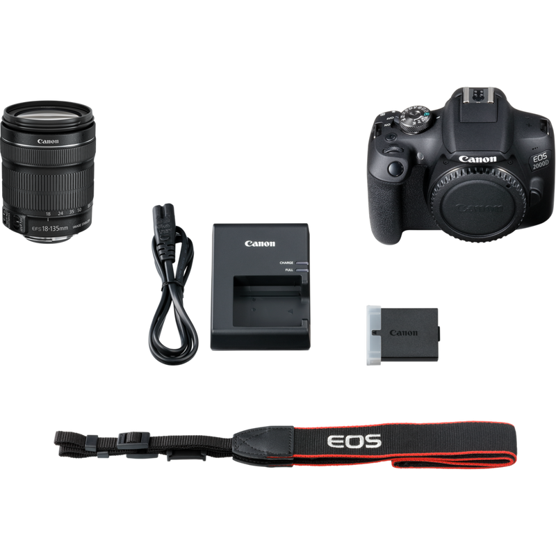 Canon EOS 2000D + EF-S 18-135mm Objektiv Produkt Lieferumfang