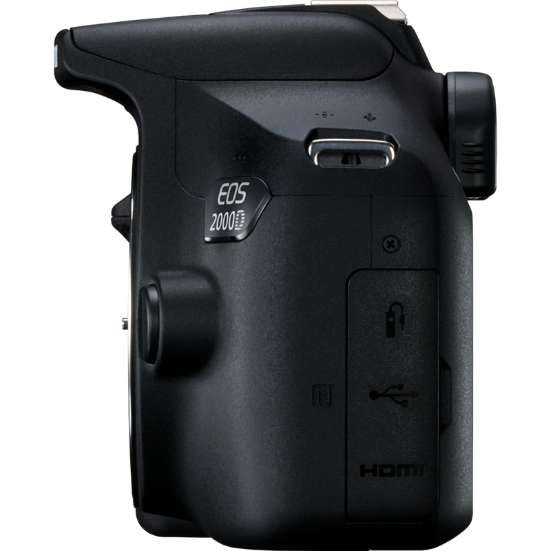 Canon EOS 2000D + EF-S 18-135mm Objektiv Produkt Ansicht von rechts