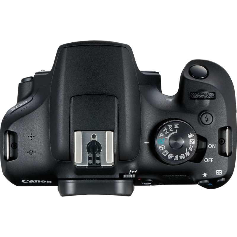 Canon EOS 2000D + EF-S 18-135mm Objektiv Produkt Ansicht von oben