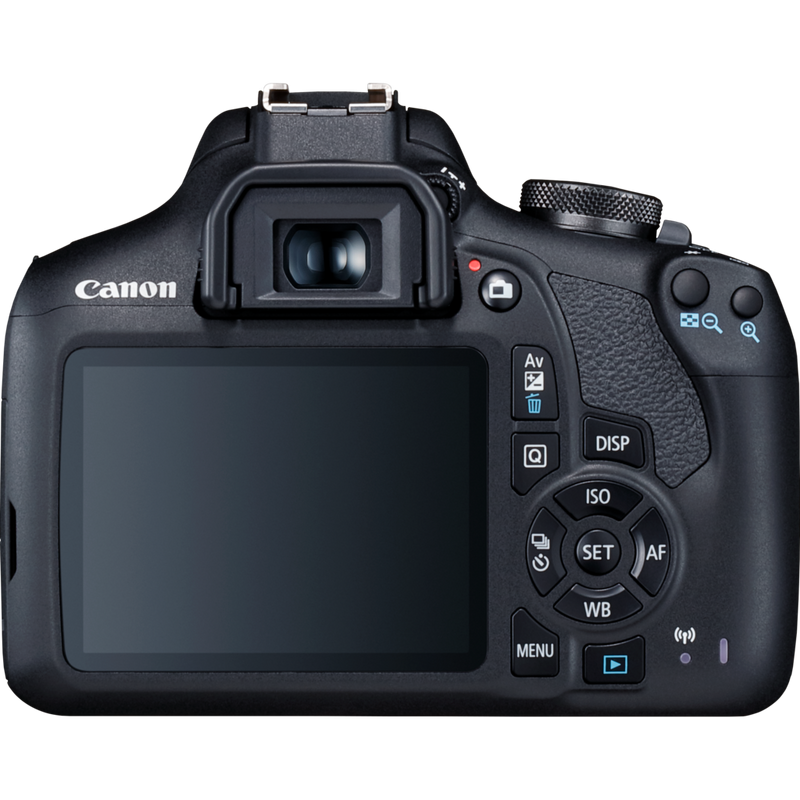 Canon Refurbished EOS 2000D Camera, Black Product Back View