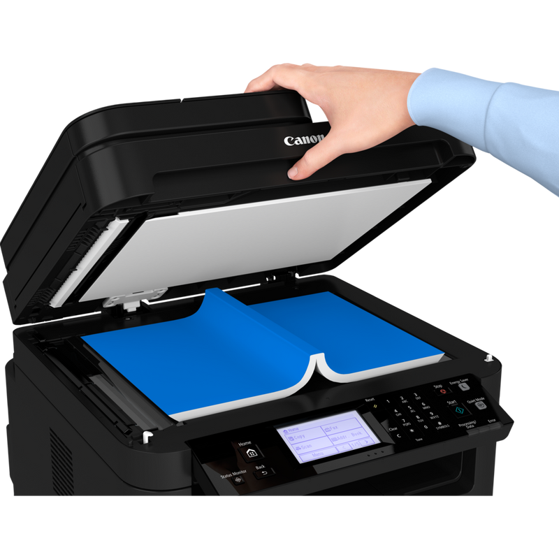 Canon i-SENSYS MF264dw 3-in-1 Schwarzweiß-Laserdrucker Produkt Ansicht des Scanners von oben