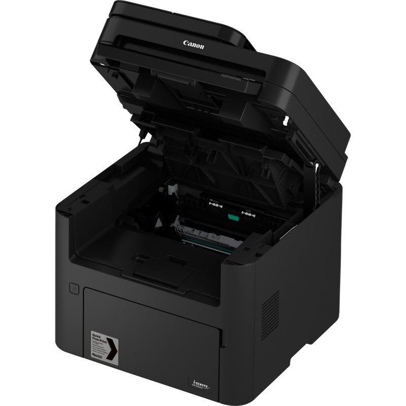Canon i-SENSYS MF269dw Schwarzweiß-Laser-Multifunktionssystem Produkt Ansicht des offenen Druckers von oben