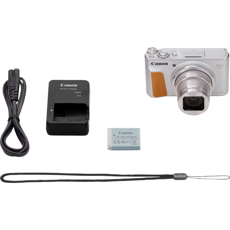 Canon PowerShot SX740 HS – Silber Produkt Lieferumfang