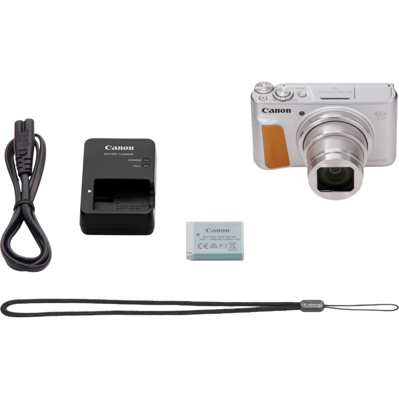 Canon PowerShot SX740 HS Lite Edition – Silber Produkt Lieferumfang
