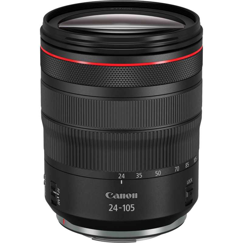Canon RF 24-105mm F4L IS USM Objektiv Produkt Diagonale Draufsicht