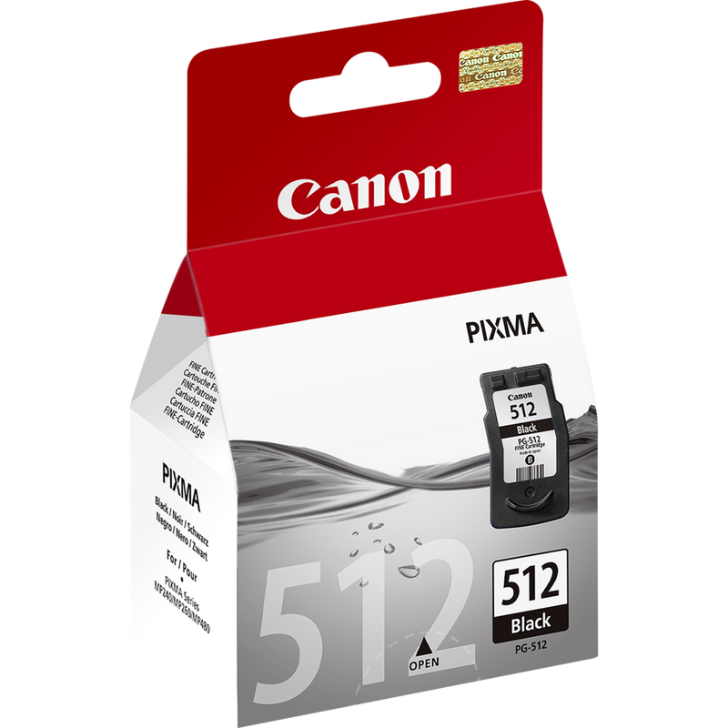 Canon PG-512 Tinte Schwarz mit hoher Reichweite Produkt Ansicht von links
