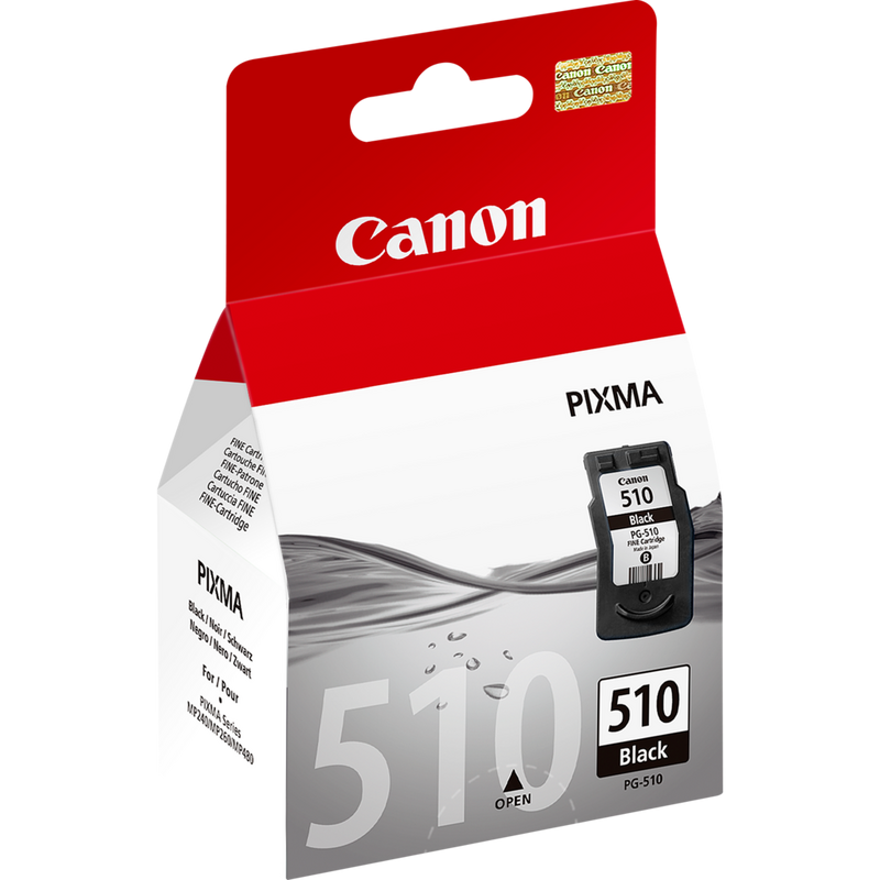 Canon PG-510BK Tinte Schwarz Produkt Ansicht von links