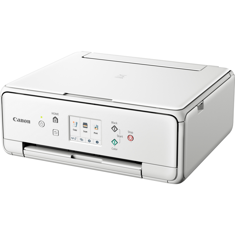 Canon PIXMA TS6251 Tintenstrahl-Multifunktionssystem, Weiß Produkt Schrägansicht von vorne