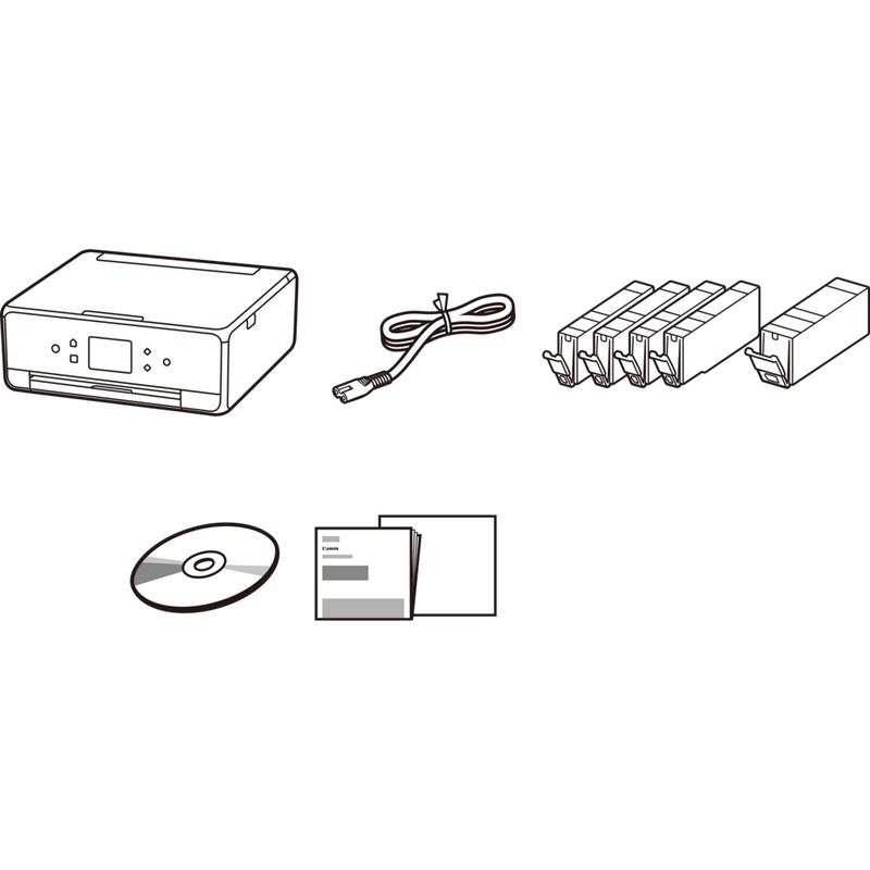 Canon PIXMA TS6251 Tintenstrahl-Multifunktionssystem, Weiß Produkt Mit dem Lieferumfang