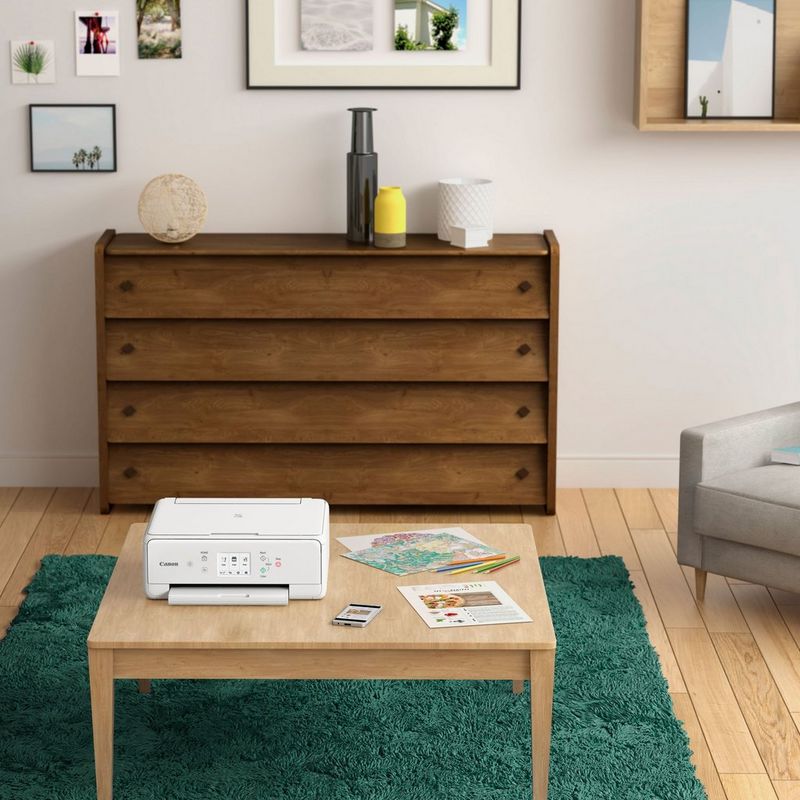 Canon PIXMA TS6251 Tintenstrahl-Multifunktionssystem, Weiß Auf einem Tisch