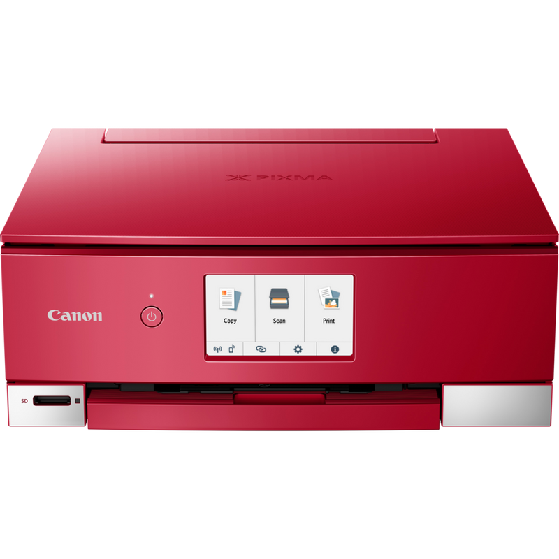 Canon PIXMA TS8252 Multifunktionssystem, Rot Produkt Vorderansicht