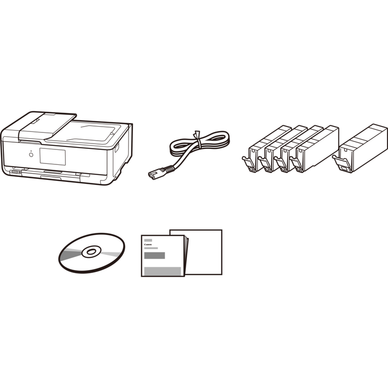 Canon PIXMA TS9550 Tintenstrahl-Multifunktionssystem, Schwarz Produkt Mit dem Lieferumfang
