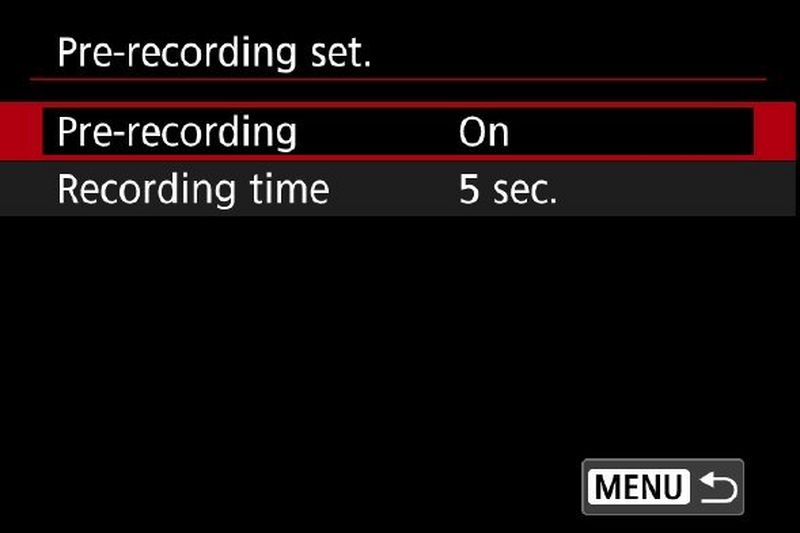 Cinque secondi di pre-registrazione video, così sarai sempre pronto