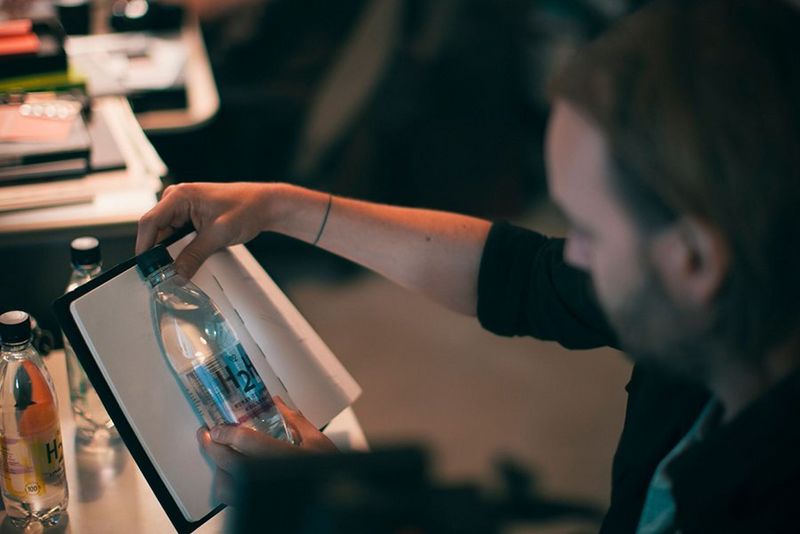 Working in the studio requires a huge precision