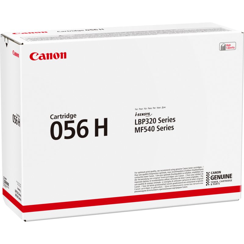 Canon 056H Toner-Cartridge, Schwarz Produkt Ansicht der Verpackung von links