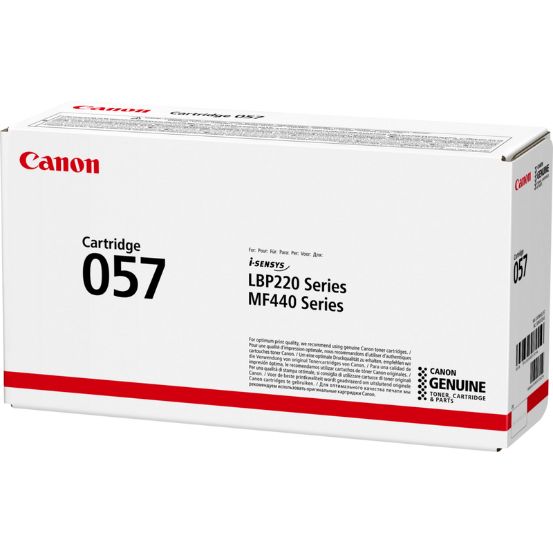 Canon i-SENSYS 057 Toner-Cartridge, Schwarz Produkt Ansicht der Verpackung von rechts