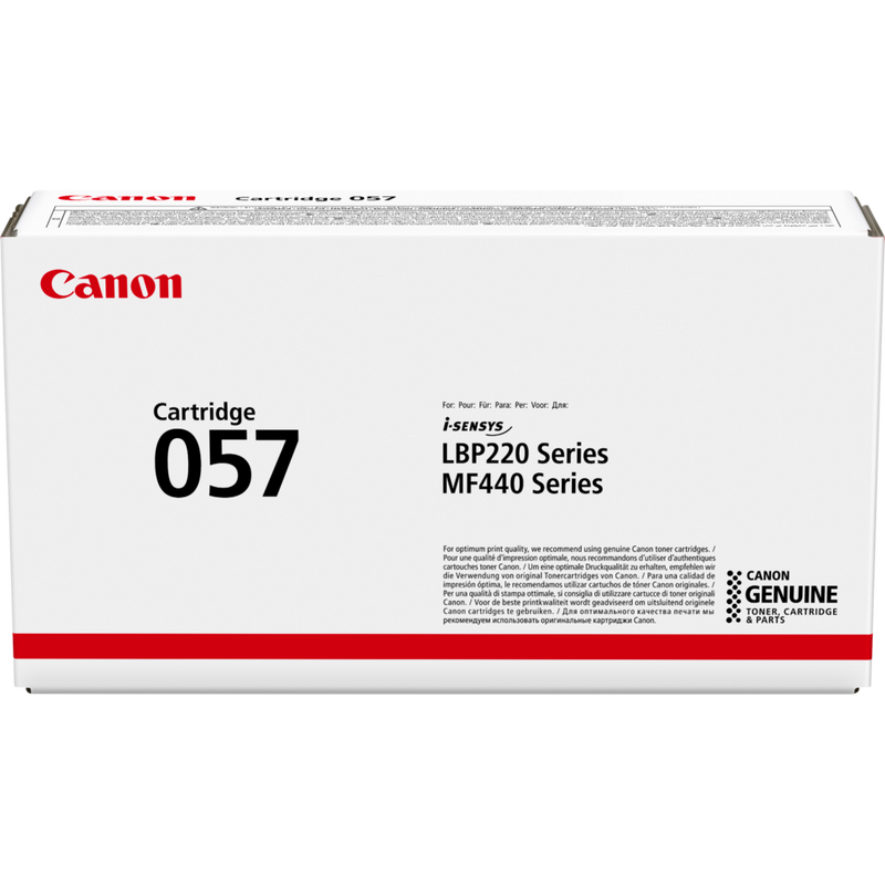 Canon i-SENSYS 057 Toner-Cartridge, Schwarz Produkt Vorderansicht der Verpackung