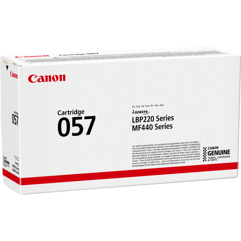 Canon i-SENSYS 057 Toner-Cartridge, Schwarz Produkt Ansicht der Verpackung von links
