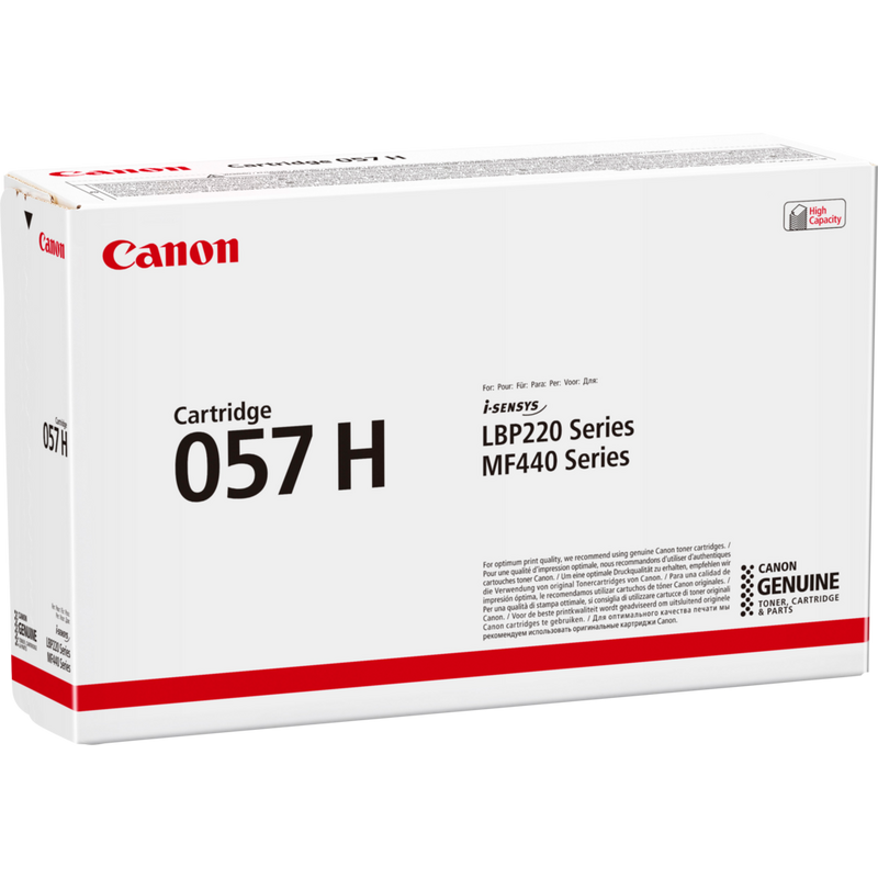 Canon i-SENSYS 057H Toner-Cartridge, Schwarz Produkt Ansicht der Verpackung von links