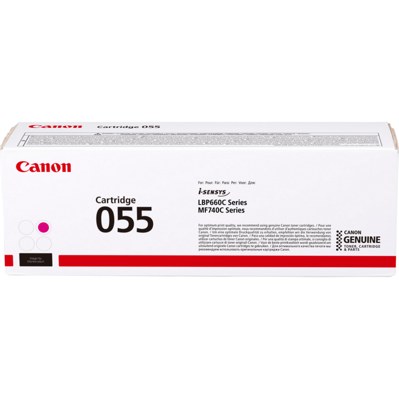 Canon 055 Toner-Cartridge, Magenta Produkt Vorderansicht der Verpackung