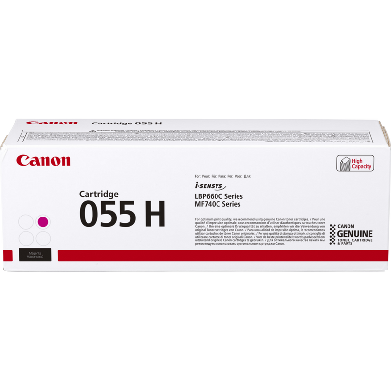 Canon 055 H High Yield Toner-Cartridge, Magenta Produkt Vorderansicht der Verpackung