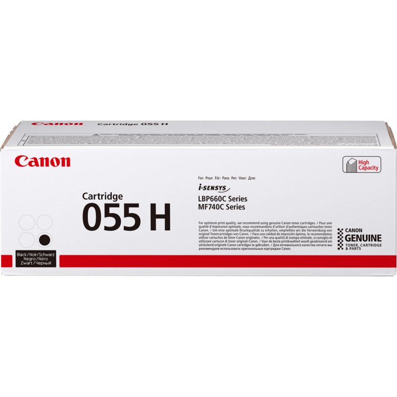 Canon 055 H High Yield Toner-Cartridge, Schwarz Produkt Vorderansicht