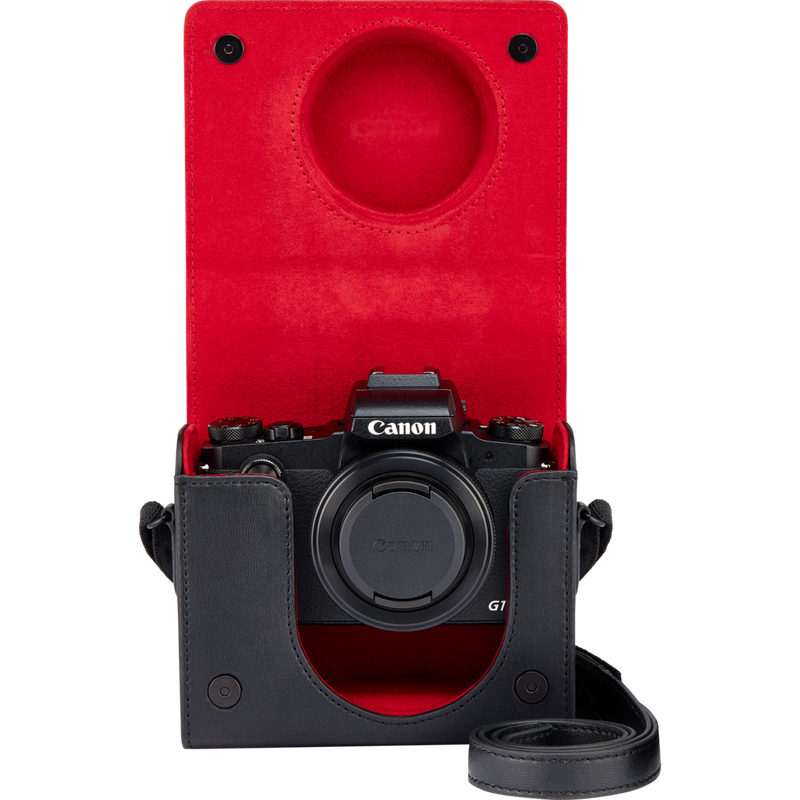 Canon DCC-1830 Weiche Kameratasche Produkt Geöffnete Ansicht mit Kamera