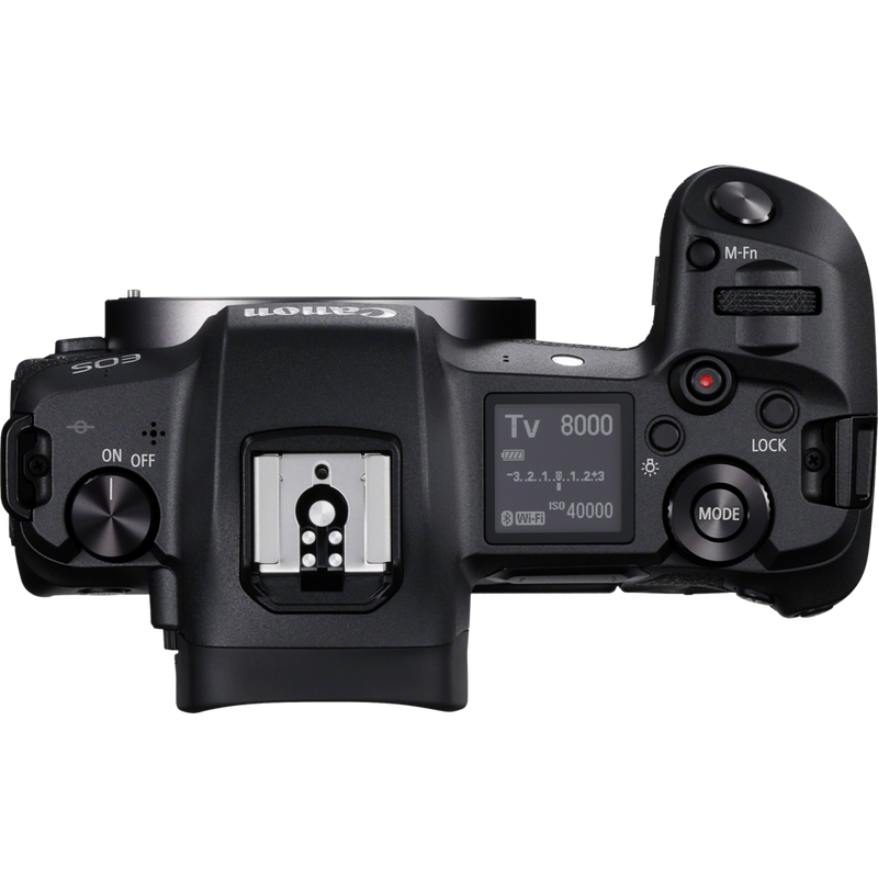 Canon EOS R Gehäuse + RF 24-105mm F4-7.1 IS STM Objektiv Produkt Ansicht von oben
