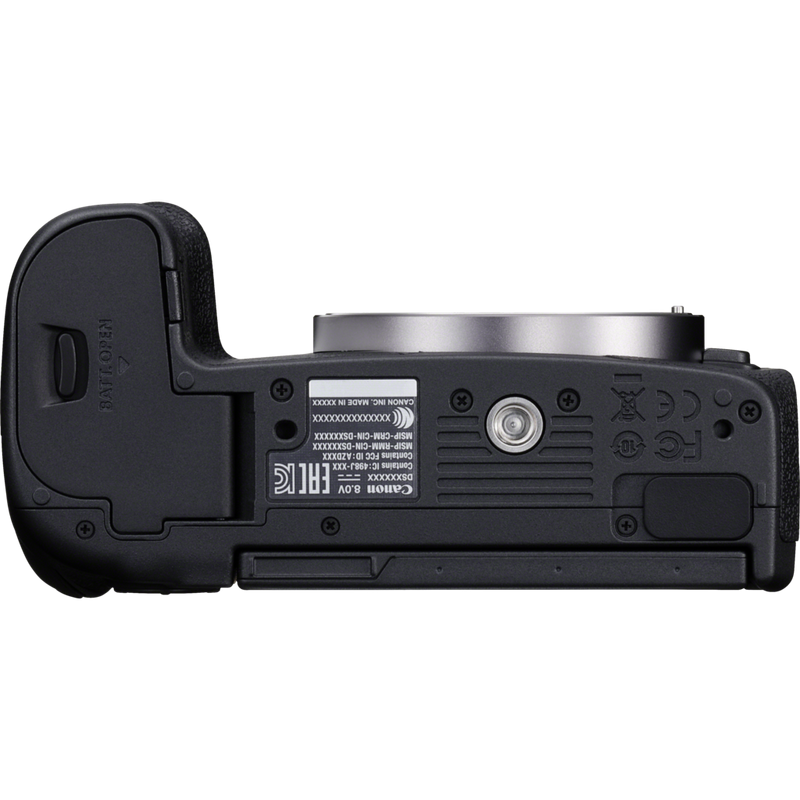 Canon EOS R Gehäuse + RF 24-105mm F4-7.1 IS STM Objektiv Produkt Ansicht von unten