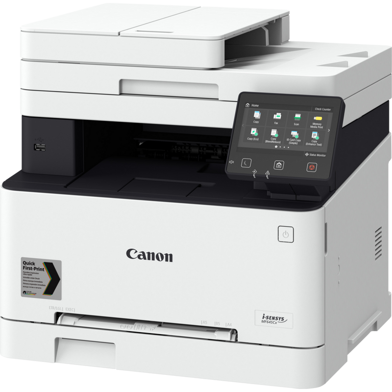Canon i-SENSYS MF645Cx 4-in-1 Farblaser-Multifunktionssystem Produkt Ansicht von rechts