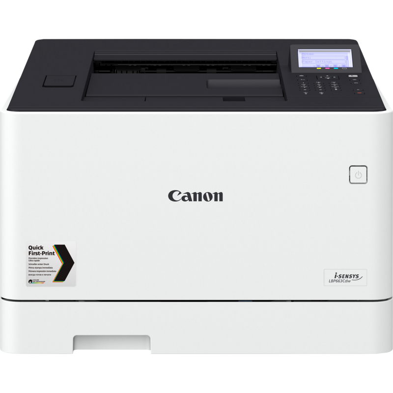 Canon i-SENSYS LBP663Cdw Farblaserdrucker Produkt Vorderansicht von oben