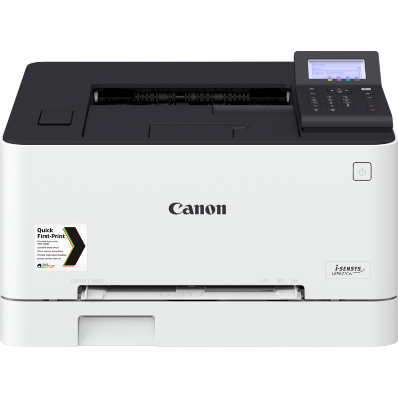 Canon i-SENSYS LBP621Cw Farblaserdrucker Produkt Vorderansicht von oben