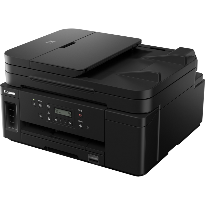 Canon PIXMA GM4050 MegaTank Tintenstrahl-Multifunktionssystem mit nachfüllbaren Tintenbehältern Produkt Schrägansicht von vorne