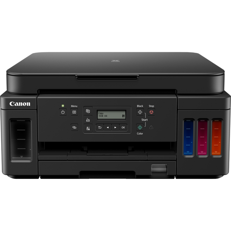 Canon PIXMA G6050 3-in-1 MegaTank Drucker mit nachfüllbaren Tintenbehältern Produkt Vorderansicht