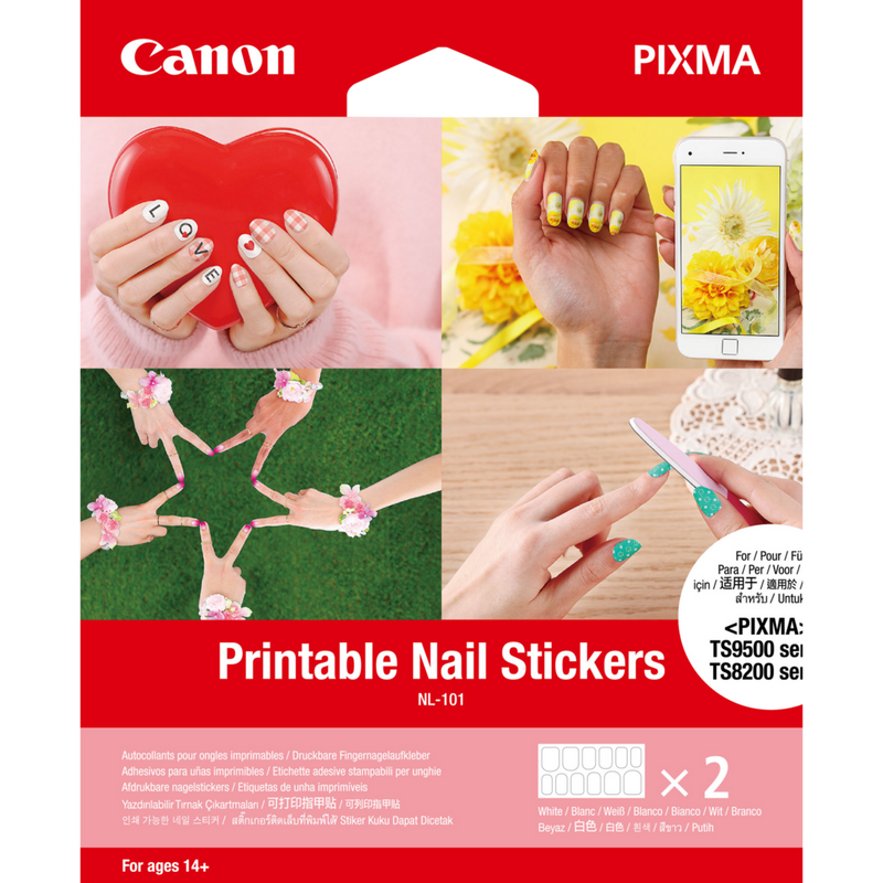 Canon Bedruckbare Fingernagel-Sticker NL-101, 24 Sticker Produkt Vorderansicht