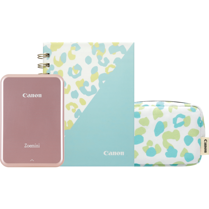 Canon Zoemini Mini-Fotodrucker, Roségold + Tagebuch + Tasche Produkt Alle Produkte positioniert
