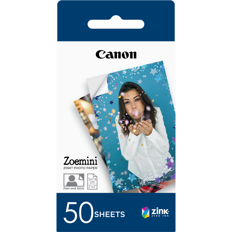 Canon ZINK™ 5 x 7,5 cm Fotopapier mit 50 Blatt Produkt Vorderansicht