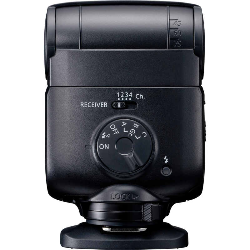 Canon Speedlite EL-100 Blitzgerät Produkt Rückansicht mit Tasten