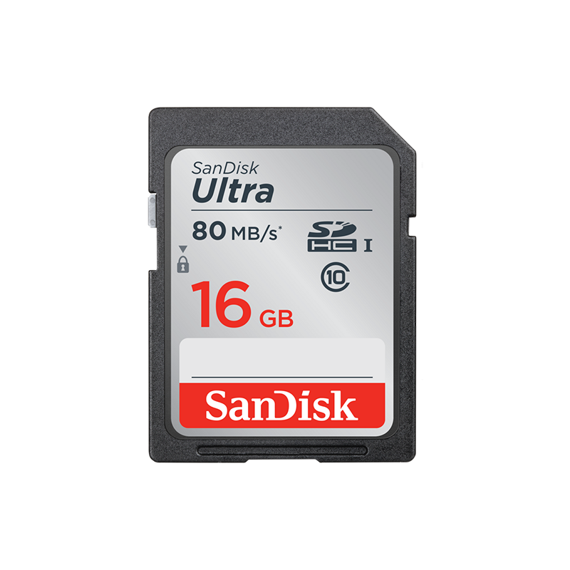 SanDisk Ultra SDHC/SDXC UHS-I C10 Memory Card, 16GB